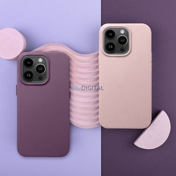 Husă Mag din piele pentru IPHONE 14 PLUS violet închis