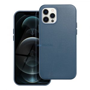 Husă Mag din piele pentru IPHONE 12 PRO albastru indigo