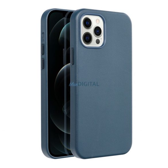 Husă Mag din piele pentru IPHONE 12 PRO albastru indigo