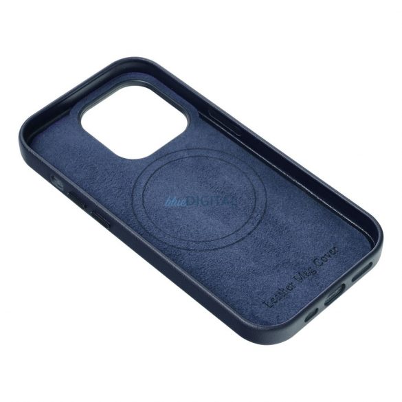 Husă Mag din piele pentru IPHONE 12 PRO albastru indigo