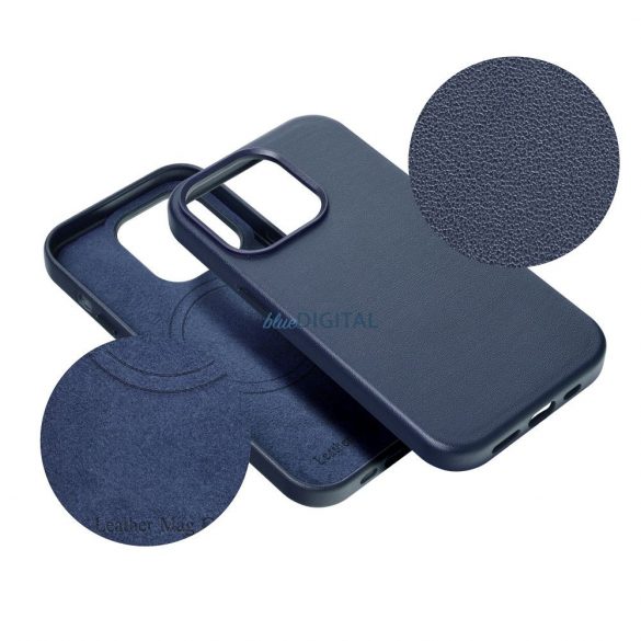 Husă Mag din piele pentru IPHONE 12 PRO albastru indigo