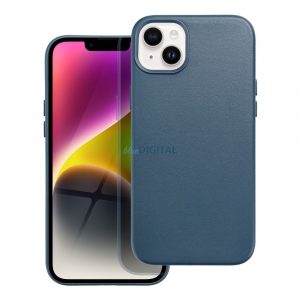 Husă din piele pentru IPHONE 14 PLUS albastru indigo