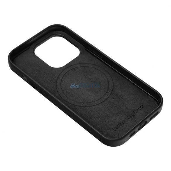 Carcasa din piele pentru IPHONE 14 PLUS neagra