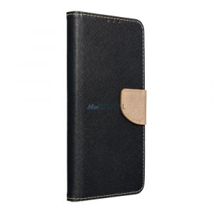 Husa Fancy Book pentru SAMSUNG S23 ULTRA negru/auriu