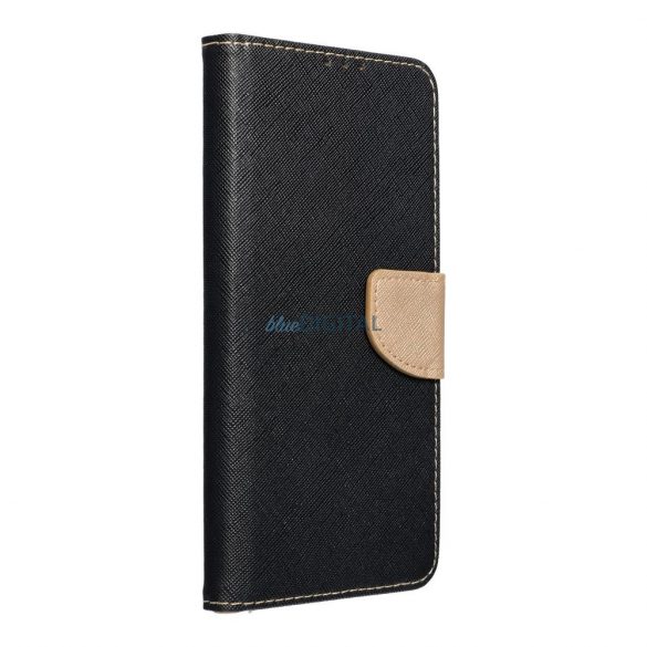 Husa Fancy Book pentru SAMSUNG S23 ULTRA negru/auriu