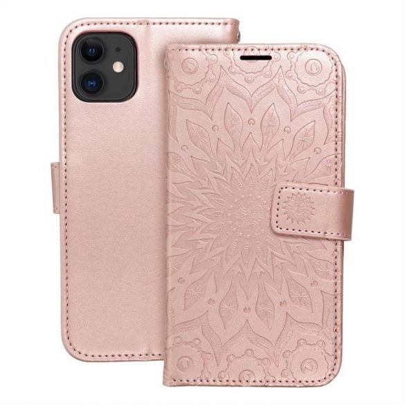 MEZZO Husă carte pentru IPHONE 11 mandala rose gold