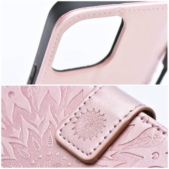 MEZZO Husă carte pentru IPHONE 11 mandala rose gold