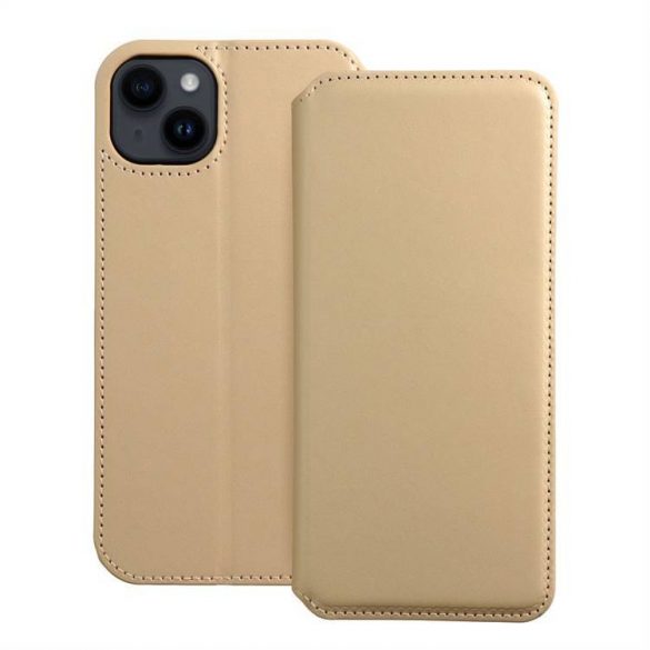 Cartea Dual Pocket pentru IPHONE 14 PLUS gold