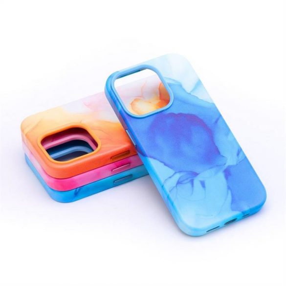 Carcasa din piele pentru IPHONE 14 PRO albastru splash