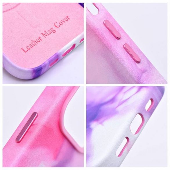 Husă din piele pentru stropire violet pentru IPHONE 14 PLUS