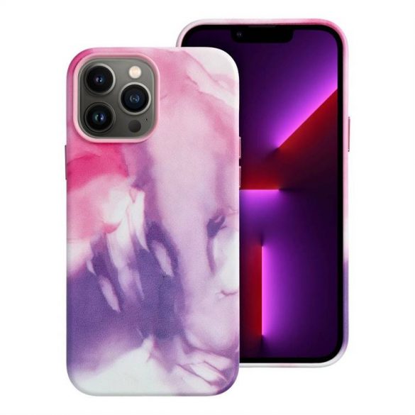 Carcasa din piele pentru IPHONE 13 PRO MAX mov splash