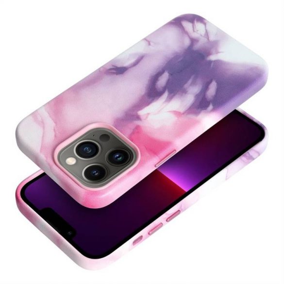 Husă din piele pentru stropire violet pentru IPHONE 13 PRO