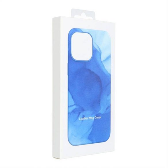 Carcasa din piele pentru IPHONE 13 PRO albastru splash