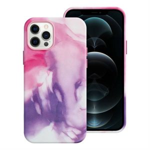 Carcasa din piele pentru IPHONE 12 PRO mov splash