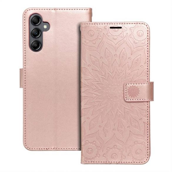 MEZZO Husă carte pentru SAMSUNG A14 4G / A14 5G mandala rose gold