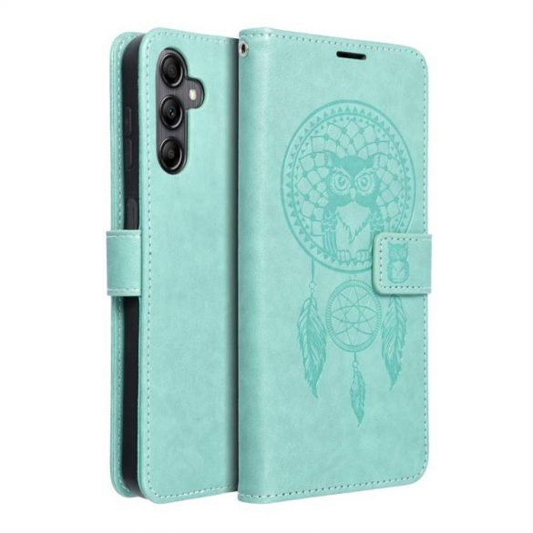 MEZZO Husă carte pentru SAMSUNG A14 4G / A14 5G dreamcatcher verde