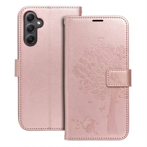 MEZZO Husă carte pentru SAMSUNG A34 5G tree rose gold