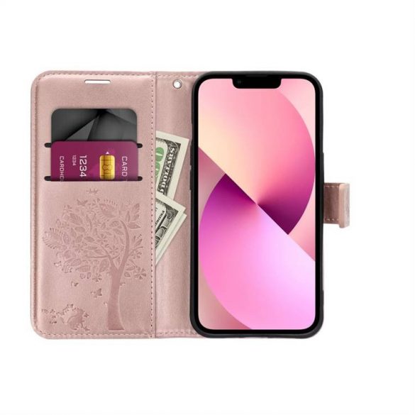 MEZZO Husă carte pentru SAMSUNG A34 5G tree rose gold