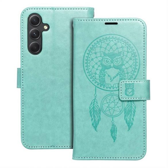 MEZZO Husă carte pentru SAMSUNG A54 5G dreamcatcher verde