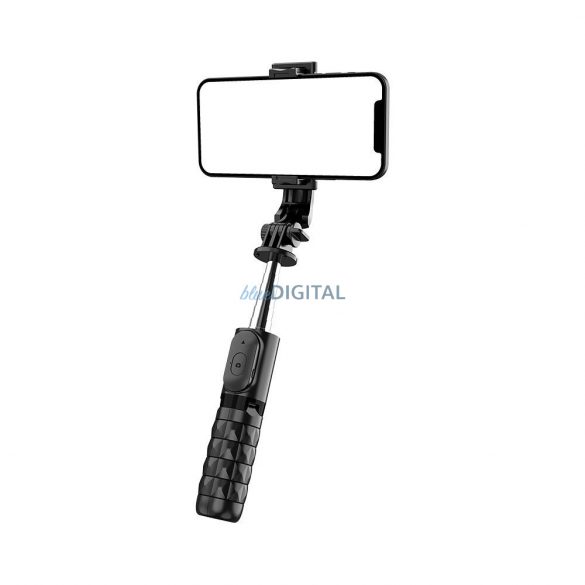 Combo selfie stick cu trepied și telecomandă bluetooth negru Q11 / TR19