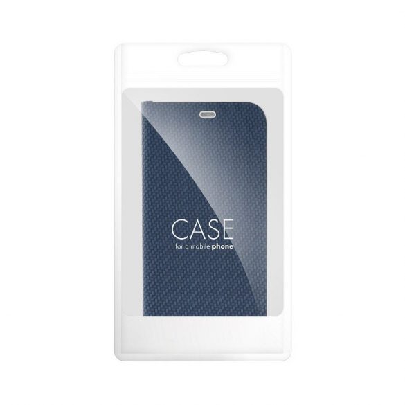 LUNA Husă tip carte Carbon pentru XIAOMI Redmi NOTE 12 PRO 5G albastru