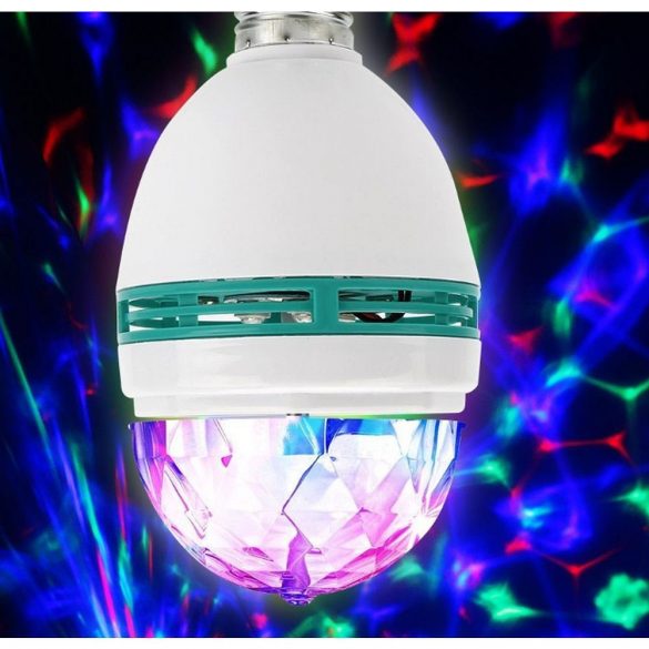 Disco LED bec Mini Party lumina RGB rotativ E27 LBMPL