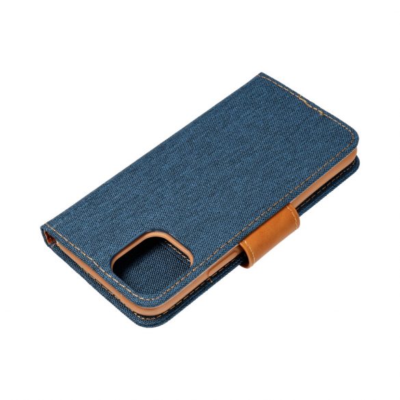 husă carte CANVAS pentru XIAOMI Redmi 12C albastru marin