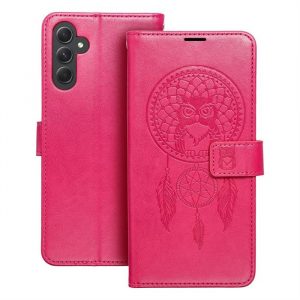 MEZZO Husă carte pentru SAMSUNG A14 4G / A14 5G dreamcatcher magenta