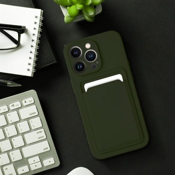 Husa CARD pentru IPHONE 15 verde