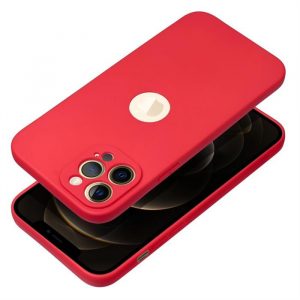 Husa MOALE pentru IPHONE 15 PLUS rosie