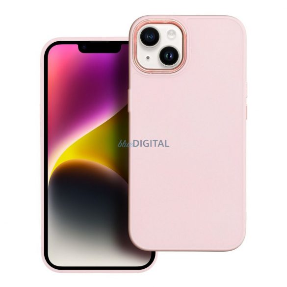 Husa FRAME pentru IPHONE 15 Pro roz pudrat