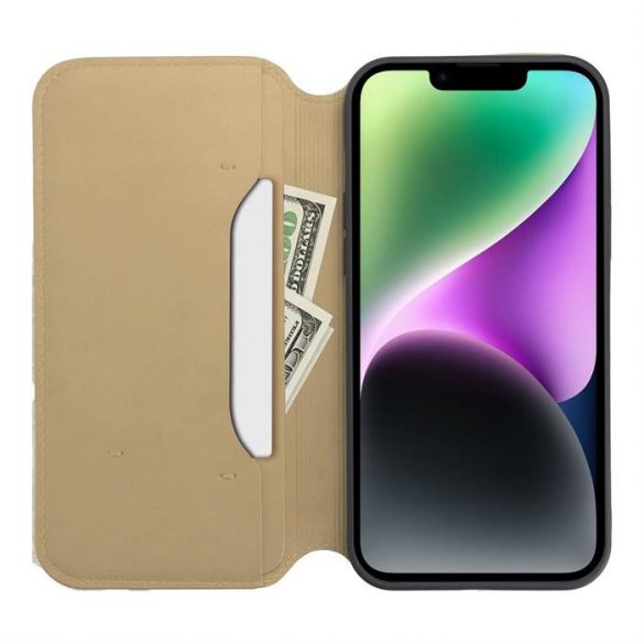 Cartea Dual Pocket pentru IPHONE 15 PLUS gold