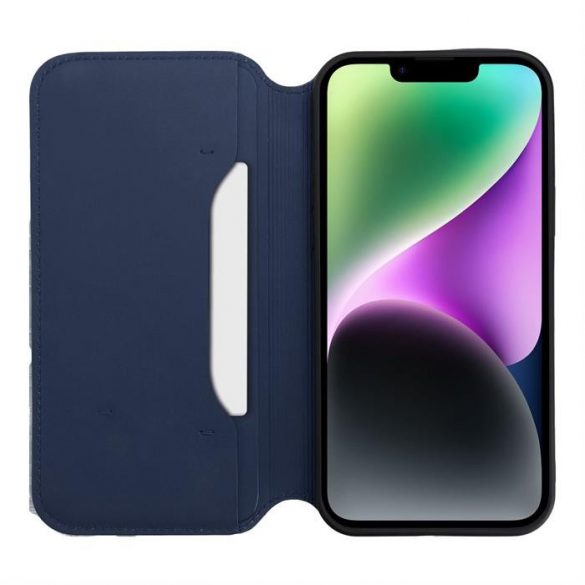 Cartea Dual Pocket pentru IPHONE 15 PLUS bleumarin