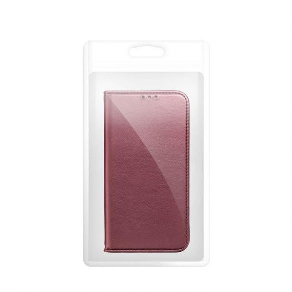 Husă carte Smart Magneto pentru IPHONE 15 PLUS burgundy