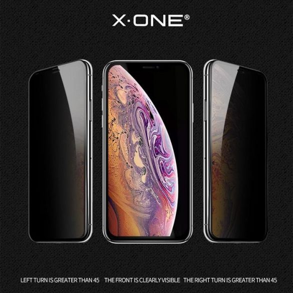 X-ONE Full Husă Extra Strong Privacy - pentru iPhone 15 Pro Max (full glue) Folie securizată 9H