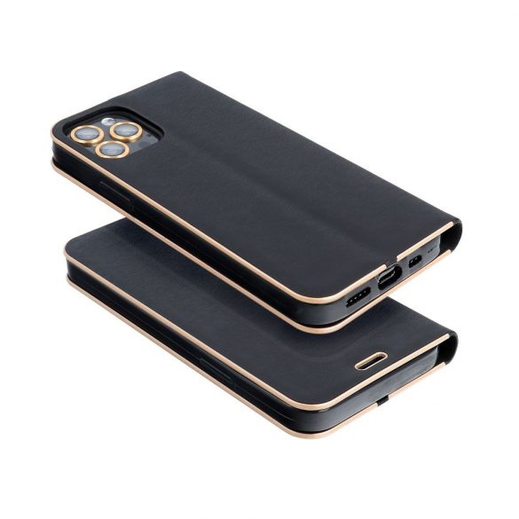 LUNA Book Gold pentru IPHONE 15 negru