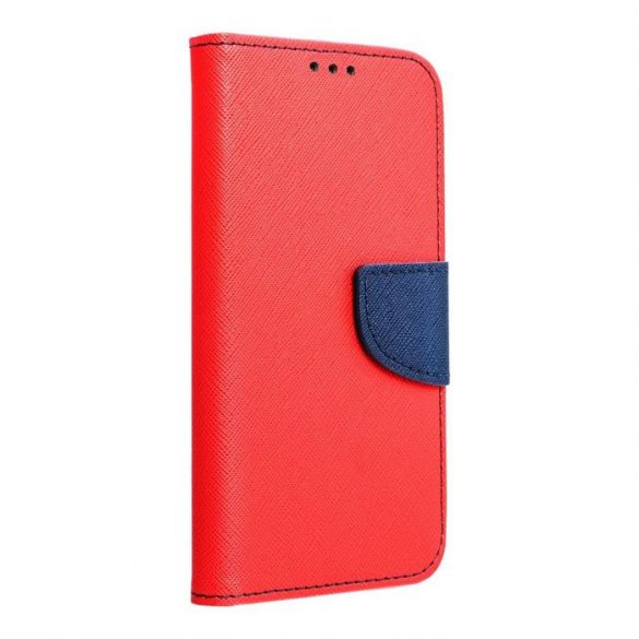 Husa Fancy Book pentru IPHONE 15 PLUS rosie / bleumarin