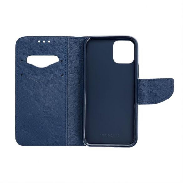 Husa Fancy Book pentru IPHONE 15 PLUS rosie / bleumarin