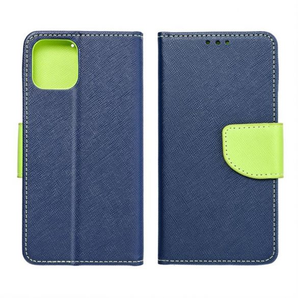 Husa Fancy Book pentru IPHONE 15 PRO navy/lime