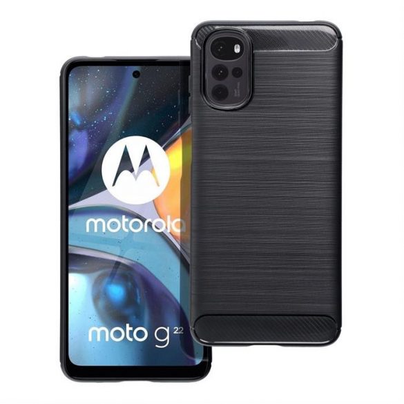 Husă CARBON pentru MOTOROLA G22 negru