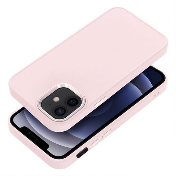 Husă FRAME pentru IPHONE 12 MINI roz pudră