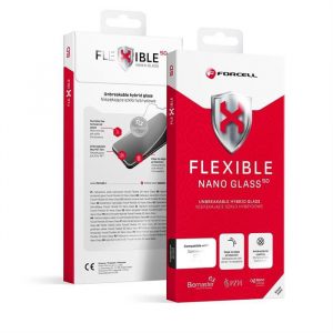 Forcell Flexible Nano Glass 5D pentru iPhone 15 Plus negru