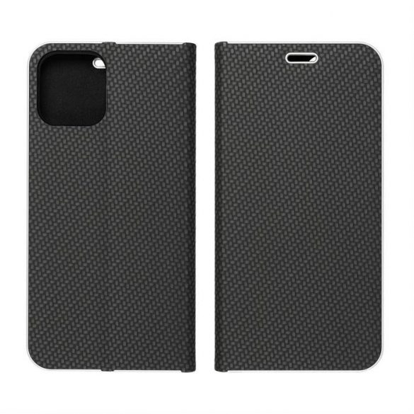 LUNA Husă tip carte Carbon pentru XIAOMI Redmi NOTE 12S negru