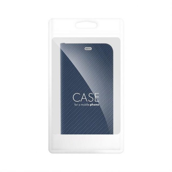 LUNA Husă tip carte Carbon pentru XIAOMI Redmi NOTE 12S albastru