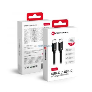 FORCELL kabel de la tipul C la tipul C QC4.0 3A/20V PD60W C338 1m negru