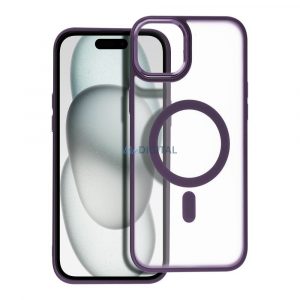 Husă Matte Mag Cover compatibilă cu MagSafe pentru IPHONE 15 PLUS violet