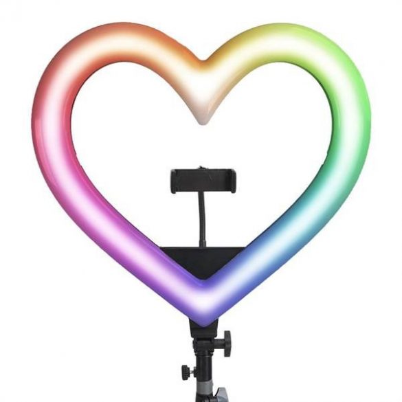 Led RING / Heart Stream RGB lampă 12inch cu suport pentru mobil + trepied JM33-13