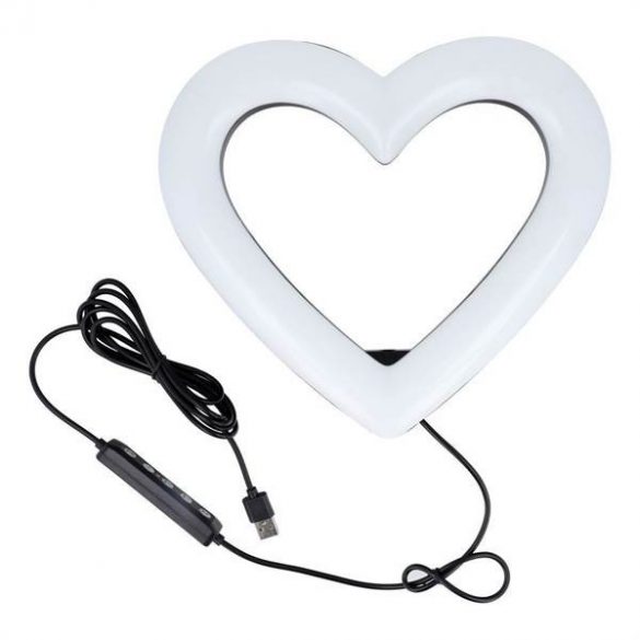 Lampa Led RING / Heart Stream RGB 10inch cu suport pentru mobil + trepied JM26-10