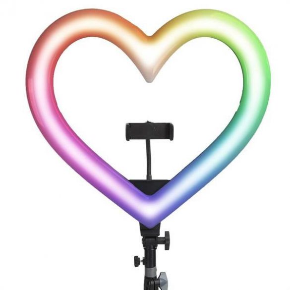 Lampa Led RING / Heart Stream RGB 10inch cu suport pentru mobil + trepied JM26-10