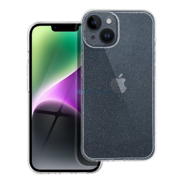 CAZĂ CLARĂ 2mm CLIPITI pentru IPHONE 15 PLUS transparentă